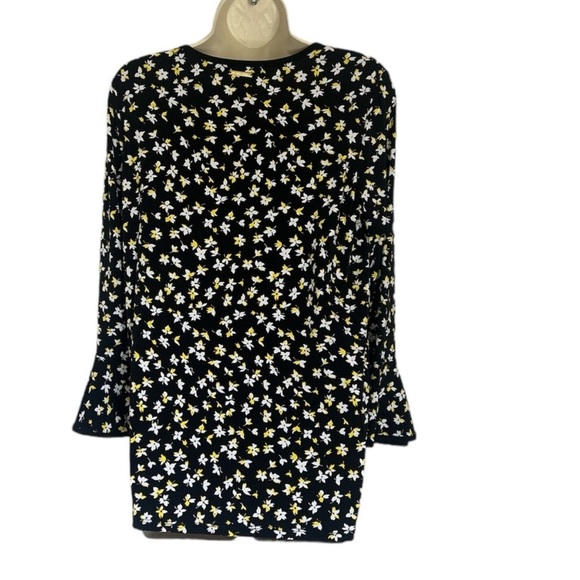 Michael Kors black shirt with floral design size M - Picture 2 of 5